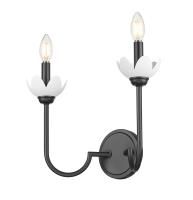 Two Light Wall Sconce by Z-Lite - Allistair Collection, Matte Black Finish - 352-2S-MB