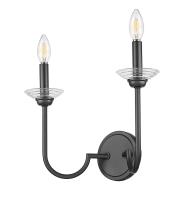 Two Light Wall Sconce by Z-Lite - Allistair Collection, Matte Black Finish - 352-2S-MB