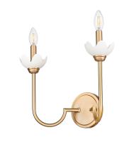 Two Light Wall Sconce by Z-Lite - Allistair Collection, Modern Gold Finish - 352-2S-MGLD