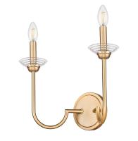 Two Light Wall Sconce by Z-Lite - Allistair Collection, Modern Gold Finish - 352-2S-MGLD