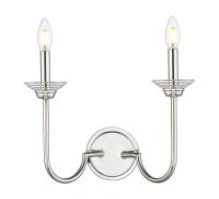 Two Light Wall Sconce by Z-Lite - Allistair Collection, Polished Nickel Finish - 352-2S-PN