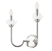 Two Light Wall Sconce by Z-Lite - Allistair Collection, Polished Nickel Finish - 352-2S-PN