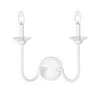 Two Light Wall Sconce by Z-Lite - Allistair Collection, Tundra White Finish - 352-2S-TW