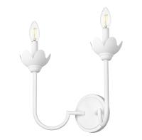 Two Light Wall Sconce by Z-Lite - Allistair Collection, Tundra White Finish - 352-2S-TW