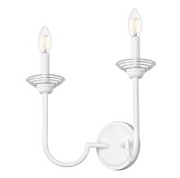 Two Light Wall Sconce by Z-Lite - Allistair Collection, Tundra White Finish - 352-2S-TW