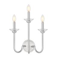 Three Light Wall Sconce by Z-Lite - Allistair Collection, Brushed Nickel Finish - 352-3S-BN
