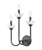 Three Light Wall Sconce by Z-Lite - Allistair Collection, Matte Black Finish - 352-3S-MB