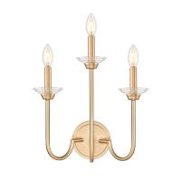 Three Light Wall Sconce by Z-Lite - Allistair Collection, Modern Gold Finish - 352-3S-MGLD