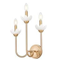 Three Light Wall Sconce by Z-Lite - Allistair Collection, Modern Gold Finish - 352-3S-MGLD