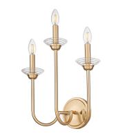 Three Light Wall Sconce by Z-Lite - Allistair Collection, Modern Gold Finish - 352-3S-MGLD