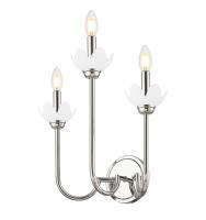 Three Light Wall Sconce by Z-Lite - Allistair Collection, Polished Nickel Finish - 352-3S-PN