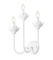Three Light Wall Sconce by Z-Lite - Allistair Collection, Tundra White Finish - 352-3S-TW