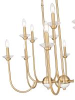 12 Light Linear Chandelier by Z-Lite - Allistair Collection, Modern Gold Finish - 352-42L-MGLD