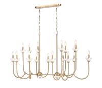 16 Light Linear Chandelier by Z-Lite - Allistair Collection, Modern Gold Finish - 352-56L-MGLD