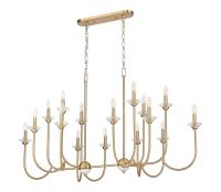 16 Light Linear Chandelier by Z-Lite - Allistair Collection, Modern Gold Finish - 352-56L-MGLD