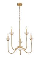 Five Light Chandelier by Z-Lite - Allistair Collection, Modern Gold Finish - 352-5MGLD