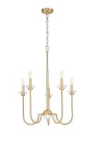 Five Light Chandelier by Z-Lite - Allistair Collection, Modern Gold Finish - 352-5MGLD