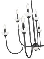 Eight Light Chandelier by Z-Lite - Allistair Collection, Matte Black Finish - 352-8MB