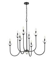 Eight Light Chandelier by Z-Lite - Allistair Collection, Matte Black Finish - 352-8MB