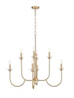 Eight Light Chandelier by Z-Lite - Allistair Collection, Modern Gold Finish - 352-8MGLD