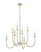 Eight Light Chandelier by Z-Lite - Allistair Collection, Modern Gold Finish - 352-8MGLD