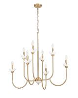 Eight Light Chandelier by Z-Lite - Allistair Collection, Modern Gold Finish - 352-8MGLD