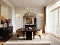 Eight Light Chandelier by Z-Lite - Allistair Collection, Modern Gold Finish - 352-8MGLD
