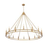 16 Light Chandelier by Z-Lite - Dennison Collection, Signature Brass Finish - 4005-16SBR