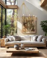 16 Light Chandelier by Z-Lite - Dennison Collection, Signature Brass Finish - 4005-16SBR