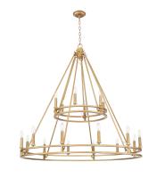 18 Light Chandelier by Z-Lite - Dennison Collection, Signature Brass Finish - 4005-18SBR