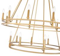 20 Light Chandelier by Z-Lite - Dennison Collection, Signature Brass Finish - 4005-20SBR