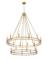 20 Light Chandelier by Z-Lite - Dennison Collection, Signature Brass Finish - 4005-20SBR