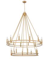 20 Light Chandelier by Z-Lite - Dennison Collection, Signature Brass Finish - 4005-20SBR