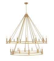 28 Light Chandelier by Z-Lite - Dennison Collection, Signature Brass Finish - 4005-28SBR