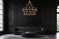 28 Light Chandelier by Z-Lite - Dennison Collection, Signature Brass Finish - 4005-28SBR