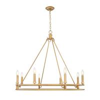 Eight Light Chandelier by Z-Lite - Dennison Collection, Signature Brass Finish - 4005-8SBR