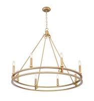 Eight Light Chandelier by Z-Lite - Dennison Collection, Signature Brass Finish - 4005-8SBR