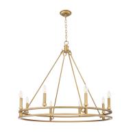 Eight Light Chandelier by Z-Lite - Dennison Collection, Signature Brass Finish - 4005-8SBR