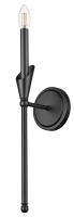 One Light Wall Sconce by Z-Lite - Claudelle Collection, Matte Black Finish - 4014-1SA-MB