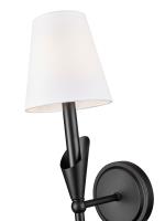 One Light Wall Sconce by Z-Lite - Claudelle Collection, Matte Black Finish - 4014-1SA-MB
