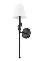 One Light Wall Sconce by Z-Lite - Claudelle Collection, Matte Black Finish - 4014-1SA-MB
