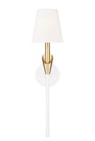 One Light Wall Sconce by Z-Lite - Claudelle Collection, Tundra White + Modern Gold Finish - 4014-1SA-TW-MGLD