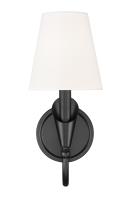 One Light Wall Sconce by Z-Lite - Claudelle Collection, Matte Black Finish - 4014-1S-MB