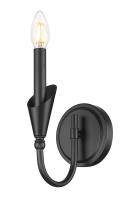 One Light Wall Sconce by Z-Lite - Claudelle Collection, Matte Black Finish - 4014-1S-MB
