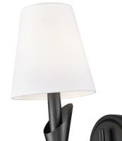 One Light Wall Sconce by Z-Lite - Claudelle Collection, Matte Black Finish - 4014-1S-MB