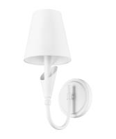 One Light Wall Sconce by Z-Lite - Claudelle Collection, Tundra White Finish - 4014-1S-TW