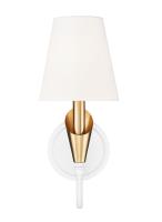 One Light Wall Sconce by Z-Lite - Claudelle Collection, Tundra White + Modern Gold Finish - 4014-1S-TW-MGLD
