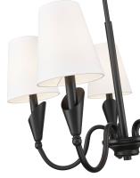 Five Light Chandelier by Z-Lite - Claudelle Collection, Matte Black Finish - 4014-24MB