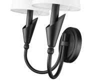 Two Light Wall Sconce by Z-Lite - Claudelle Collection, Matte Black Finish - 4014-2S-MB