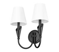 Two Light Wall Sconce by Z-Lite - Claudelle Collection, Matte Black Finish - 4014-2S-MB